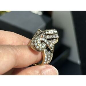 New Heidi Daus Ring‎ size 5.5 Swirl Abstract